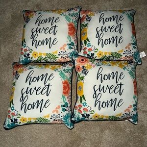 4 “Home Sweet Home” Outdoor Pillows